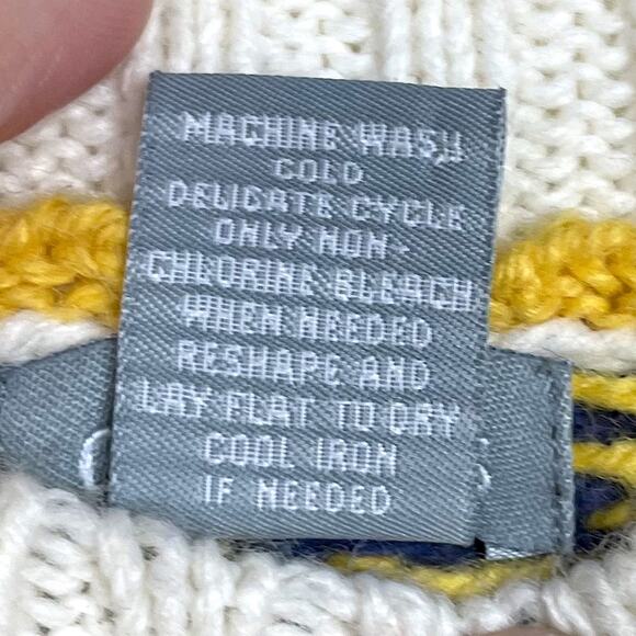 Vintage 90s Delia’s Boatneck Fair Isle Sweater Sz M - Picture 3 of 3